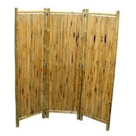 BAMBOO54 Bamboo Fifty Four 5314 3 panel screen sm round sticks 63 in. h x 60 in. w 5314